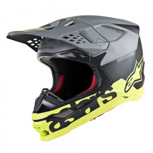 Casque Alpinestars Supertech S-M8 Gris Vert Bleu et Rose 2019