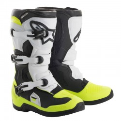 Botte Alpinestars Tech 3S Black White Yellow Fluo