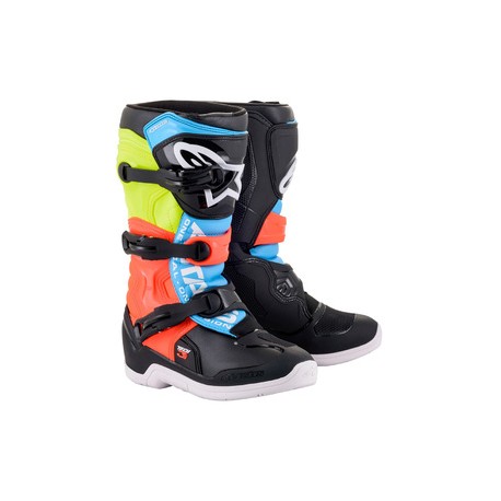 Botte Alpinestars Tech 3S Black Black Yellow Red Blue