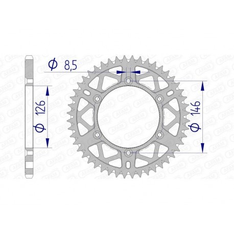 Couronne JT SPROCKETS acier anti-boue 808 - 520