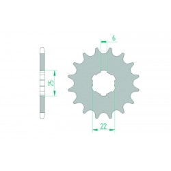 Pignon AFAM acier standard 20100 - 420 MTX 50