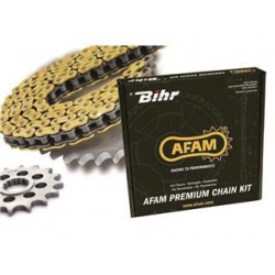 Kit chaîne AFAM 428MX 12/50 standard -couronne ultra-light anodisé dur -RR 50 ENDURO 2004-2008