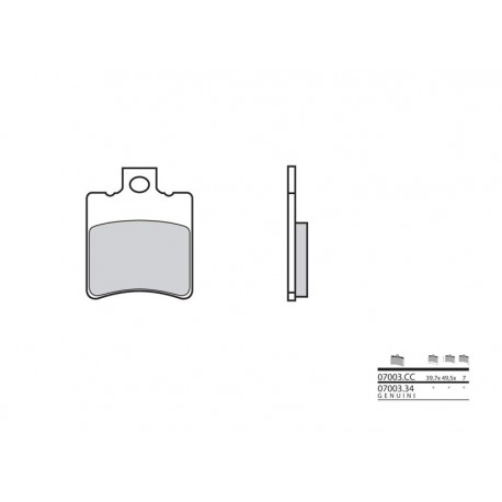 Plaquettes de frein BREMBO- 50 AMICO/ SPORT 1992-1997