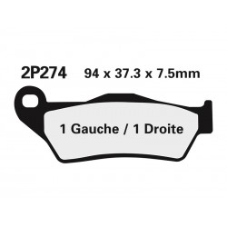 Plaquettes de frein NISSIN- 125 MX/ SUPERMOTO 2004-2008