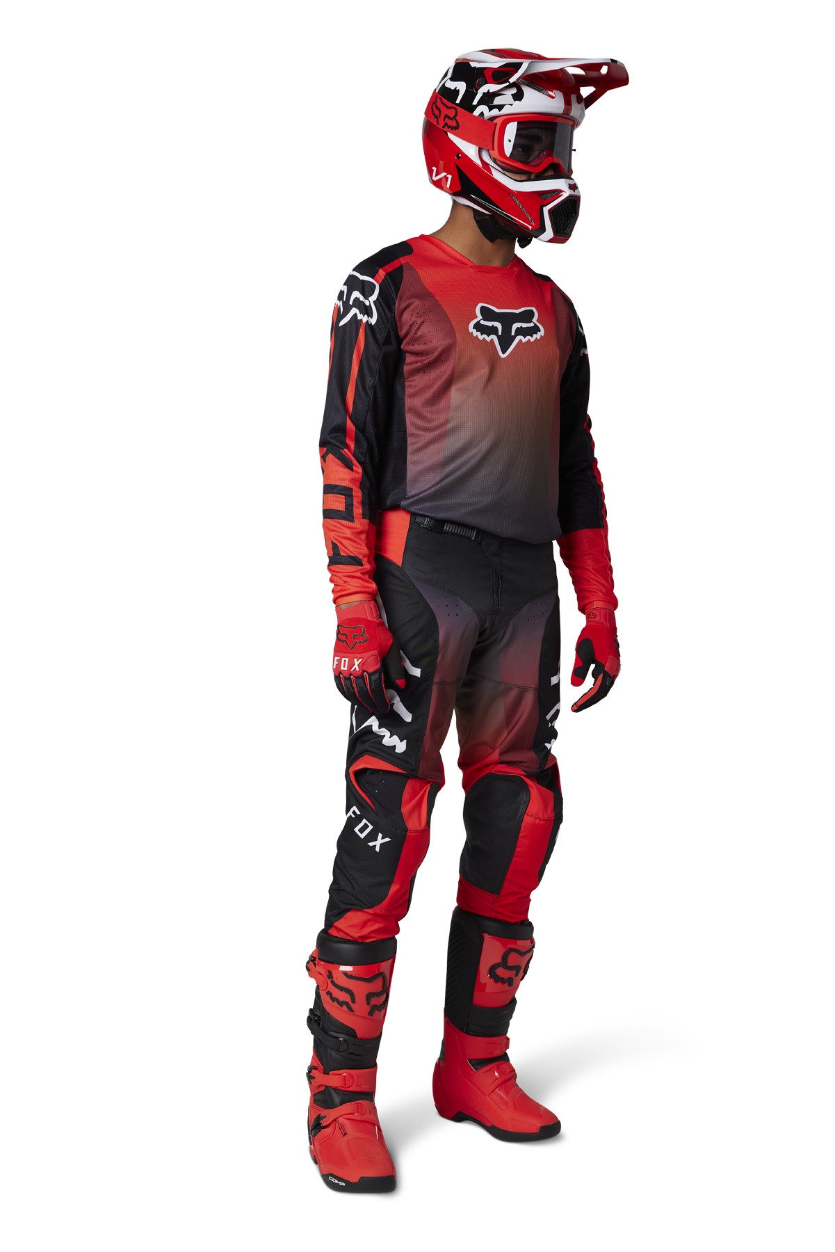 Gants cross Fox Racing Dirtpaw rouges fluo - Équipement pilote