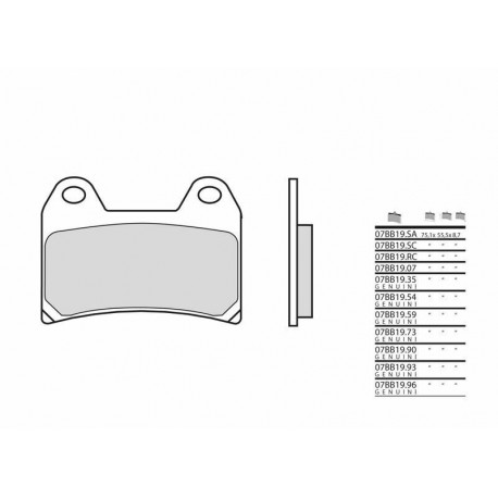 Plaquettes de frein BREMBO- 1200 CAPONORD TRAVEL PACK 2016-2018