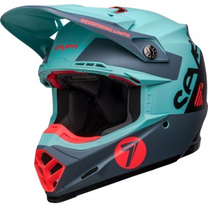 Casque Bell Moto-9S Flex Vanguard Seven Bleu Mat 2023