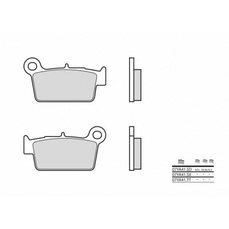 Plaquettes de frein BREMBO- EC/MC 125 2000-2009