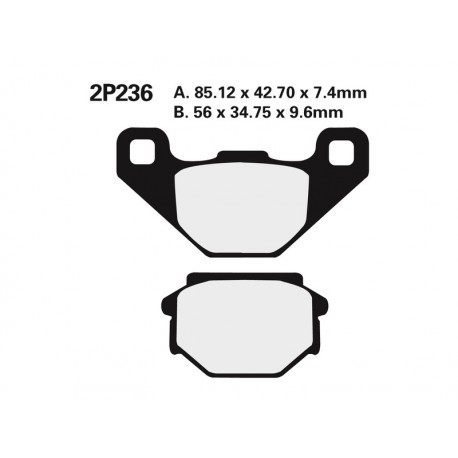 Plaquettes de frein NISSIN- EC/MC 125 1993-1996