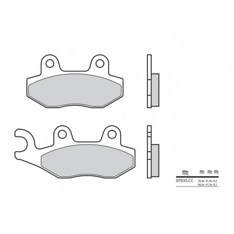 Plaquettes de frein BREMBO- CRM 125 R 1990-1998