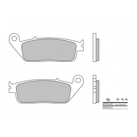 Plaquettes de frein BREMBO- CN 250 HELIX 1986-1987