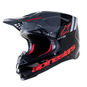 Casque Alpinestars Supertech S-M8 RADIUM 2 Noir/Rouge