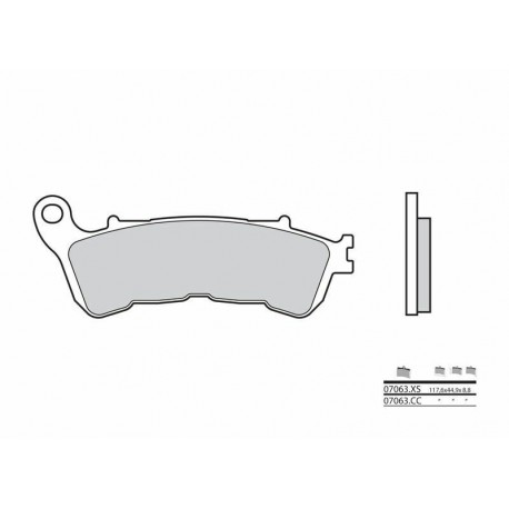 Plaquettes de frein BREMBO- NISS 250 JAZZ 2000-2004