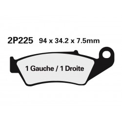 Plaquettes de frein NISSIN Off-Road- XR 250 R 1996-2004