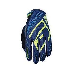 Gants Five MXF PRO RIDER S Bleu marine/Fluo