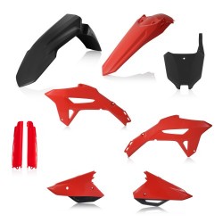 FULL KIT PLASTIQUES ACERBIS NOIR/ROUGE CRF450 2021-23 / CRF250 2022-23