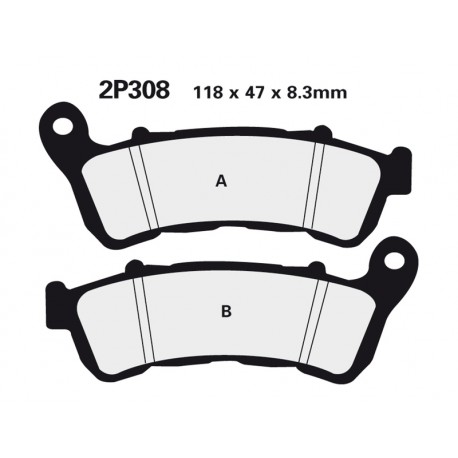 Plaquettes de frein NISSIN Off-Road- CBF 500 ABS 2004-2008