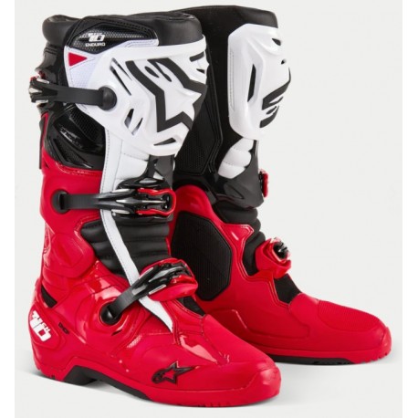 Bottes Alpinestars Tech-10 Enduro Bright Red/Black/White